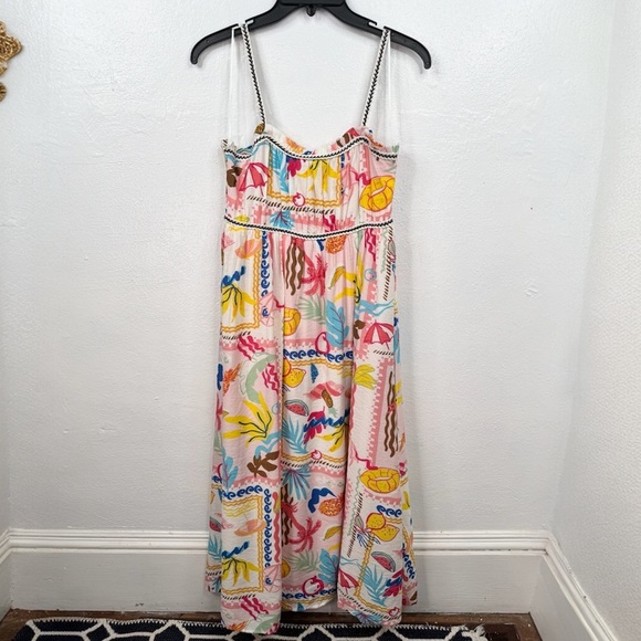 Blu Pepper Dresses & Skirts - Blu Pepper Maxi Sundress Womens Size M Tropical Beach Summer Print Smocked Back